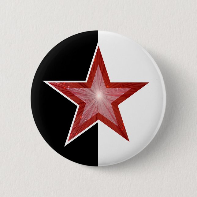 botón rojo estrella blanco negro (Anverso)
