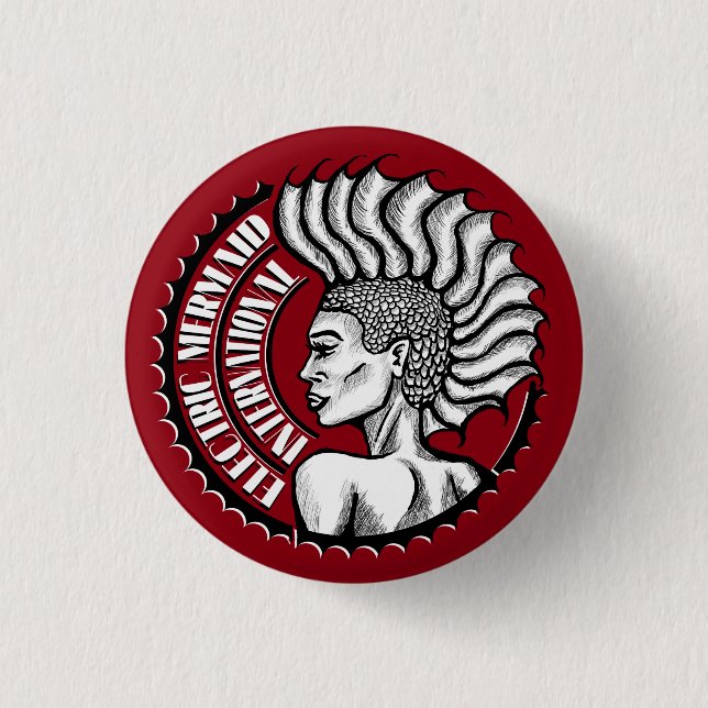 Botón rojo internacional de la sirena eléctrica (Anverso)