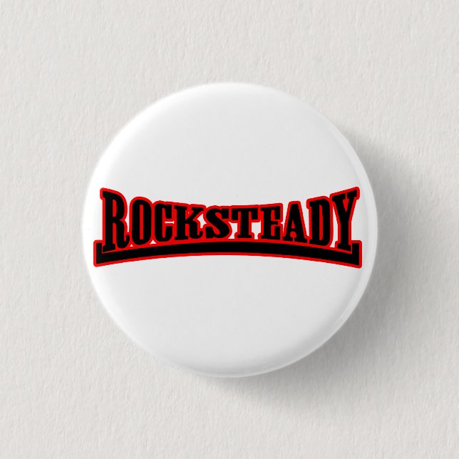 Botón rojo negro Rocksteady (Anverso)