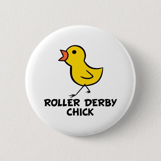 Botón Roller Derby Chick (Anverso)