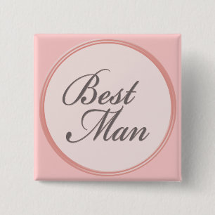 Botón rosa claro del hombre del gris de carbón d