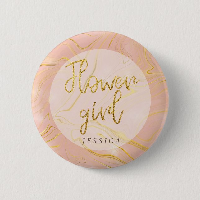 botón Rosa de la chica de la Purpurina de la ágata (Anverso)