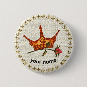 botón Rosa del pasador de la corona