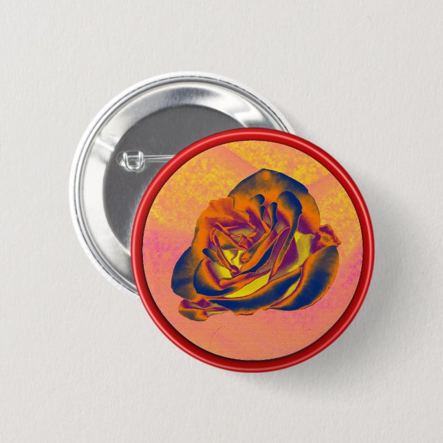 botón Rosa naranja (Anverso y reverso)