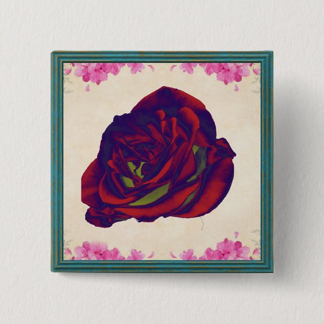Botón Rosa Rojo (Anverso)