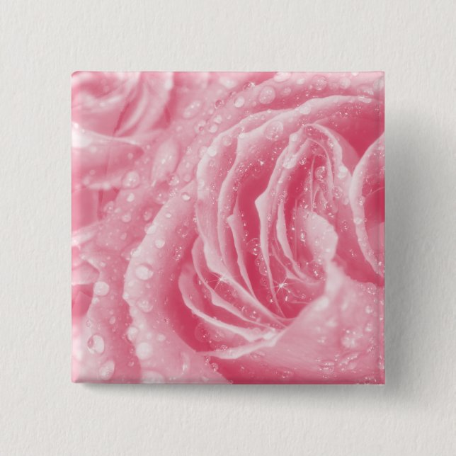 botón Rosa rosado resplandeciente (Anverso)