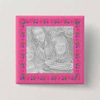 Botón rosado de la foto de la frontera de la flor