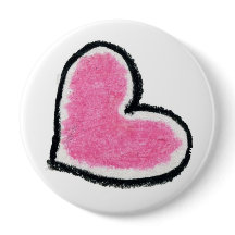 Botón ROSADO del CORAZÓN
