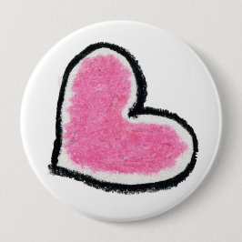 Botón ROSADO del CORAZÓN