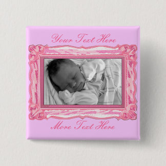 Botón rosado del marco