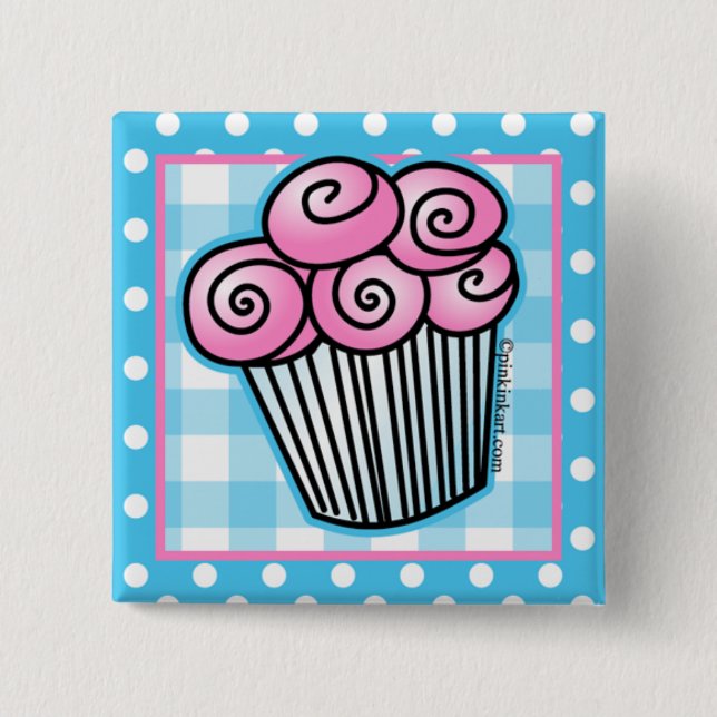 Botón rosado dulce de la magdalena (Anverso)