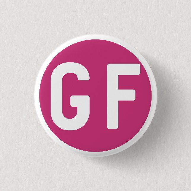 Botón rosado magenta GF del círculo libre del (Anverso)
