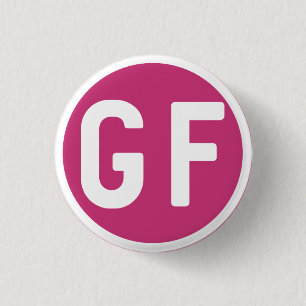 Botón rosado magenta GF del círculo libre del