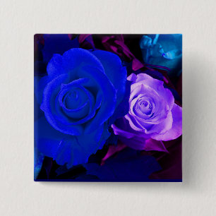 Botón Rosas azul púrpura - Personalizable