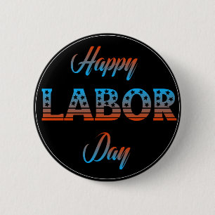 botón Rótulo del Día del Trabajo Feliz