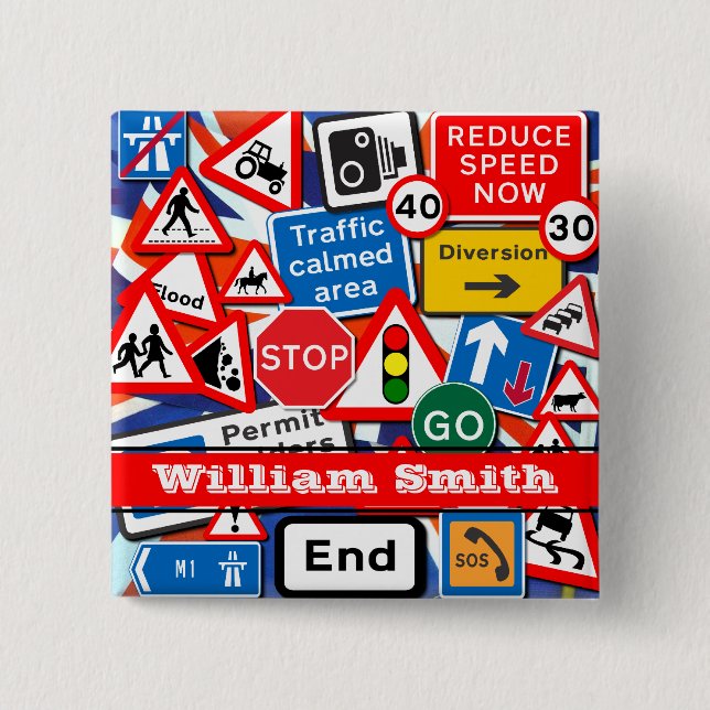 Botón Rótulos de carretera (Anverso)