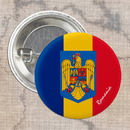 Botón Rumania, moda patriótica de la bandera ruman