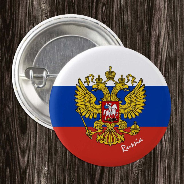 botón Rusia patriótica, Emblem, bandera rusa (Subido por el creador)