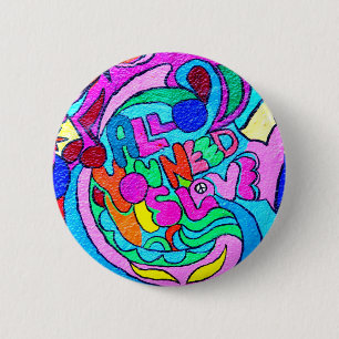botón salvaje del amor de los colores