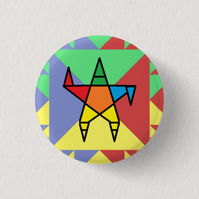 Botón Sanghagram bailarín (Anverso)