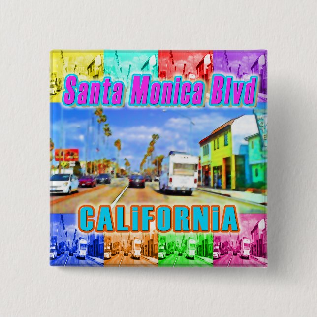 Botón "Santa Monica Blvd 3" (Anverso)