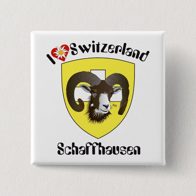 botón Schaffhausen Schweiz (Anverso)