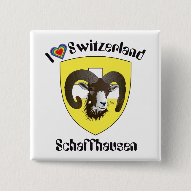 botón Schaffhausen Schweiz (Anverso)