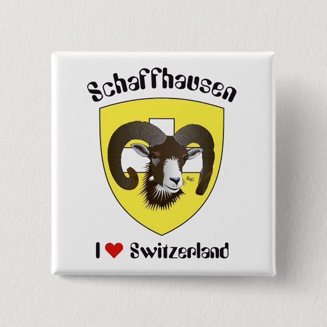 botón Schaffhausen Schweiz (Anverso)