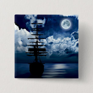 botón Schiff mit Vollmond