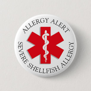 Botón severo de la alarma de la alergia de los