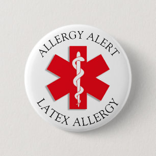 Botón severo de la alarma de la alergia del LÁTEX