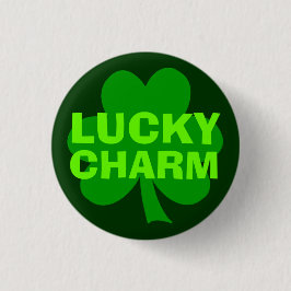Botón Shamrock de encanto verde
