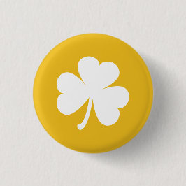 botón Shamrock irlandés de personalizable | Oro y