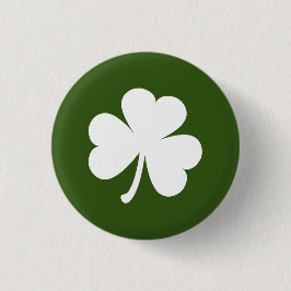 botón Shamrock irlandés de personalizable | Verde