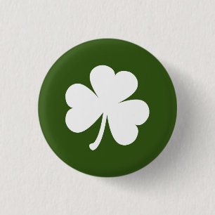 botón Shamrock irlandés de personalizable Verde