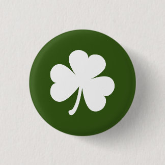 botón Shamrock irlandés de personalizable | Verde 