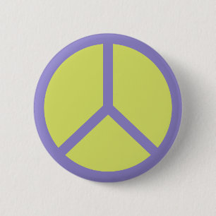 Botón Signo de paz colorida