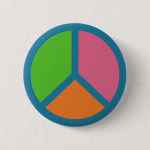 Botón Signo de paz colorida