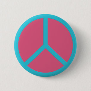 Botón Signo de paz colorida