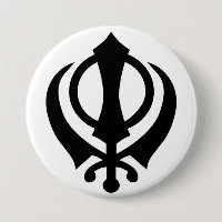 Botón sikh de Khanda