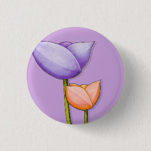 Botón simple naranja morado