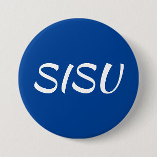 Botón SISU (redonda;Azul; Botón finlandés)
