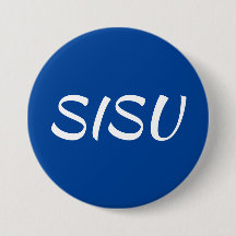 Botón SISU (redondo; Azul; Botón finlandés)