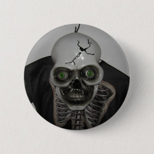 botón Skeleton Skull Halloween