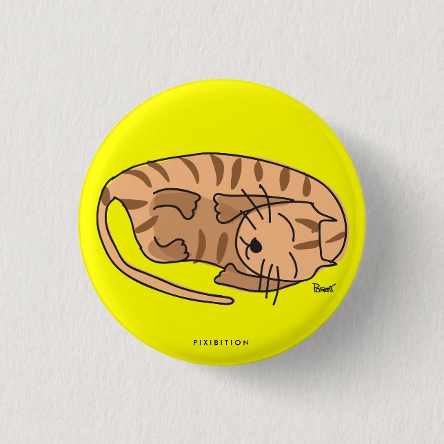 Botón Sleepy Cat (Anverso)