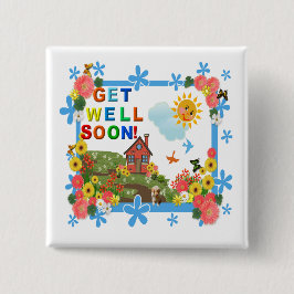 Botón SMILING SUN Get Well