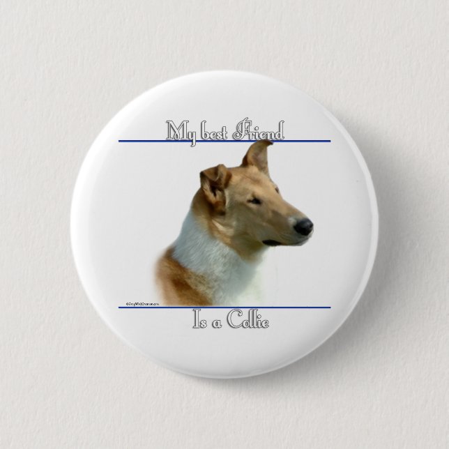 botón Smooth Collie Best Friend 2 - Botón (Anverso)