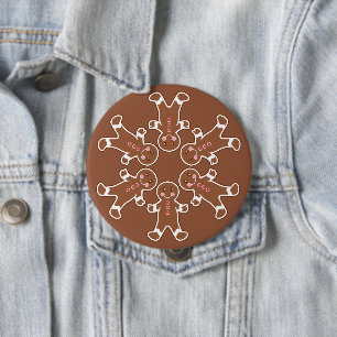 botón Snowflake de pan de jengibre