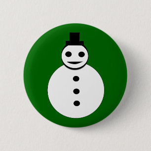 Botón Snowman de los Navidades sonrientes