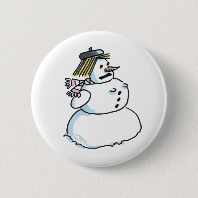 botón Snowwoman (Anverso)